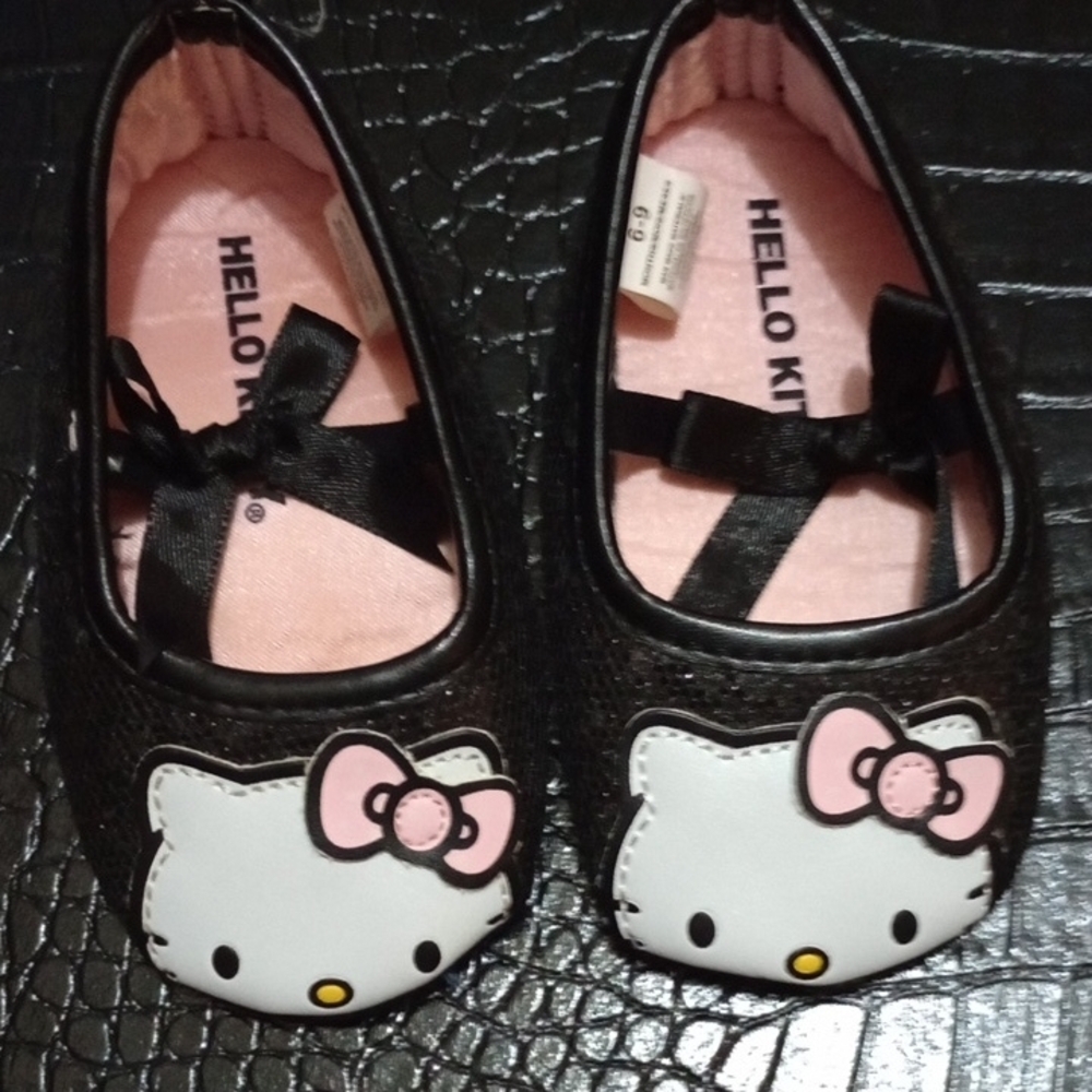 Hello Kitty Black and Pink Slippers with Iconic Design